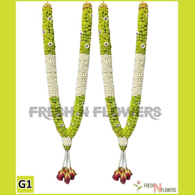 Chrysanthemum  with Jasmine Garland - G1