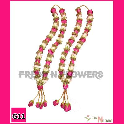 Rose Petal Garland with Gypsy Flower – G11