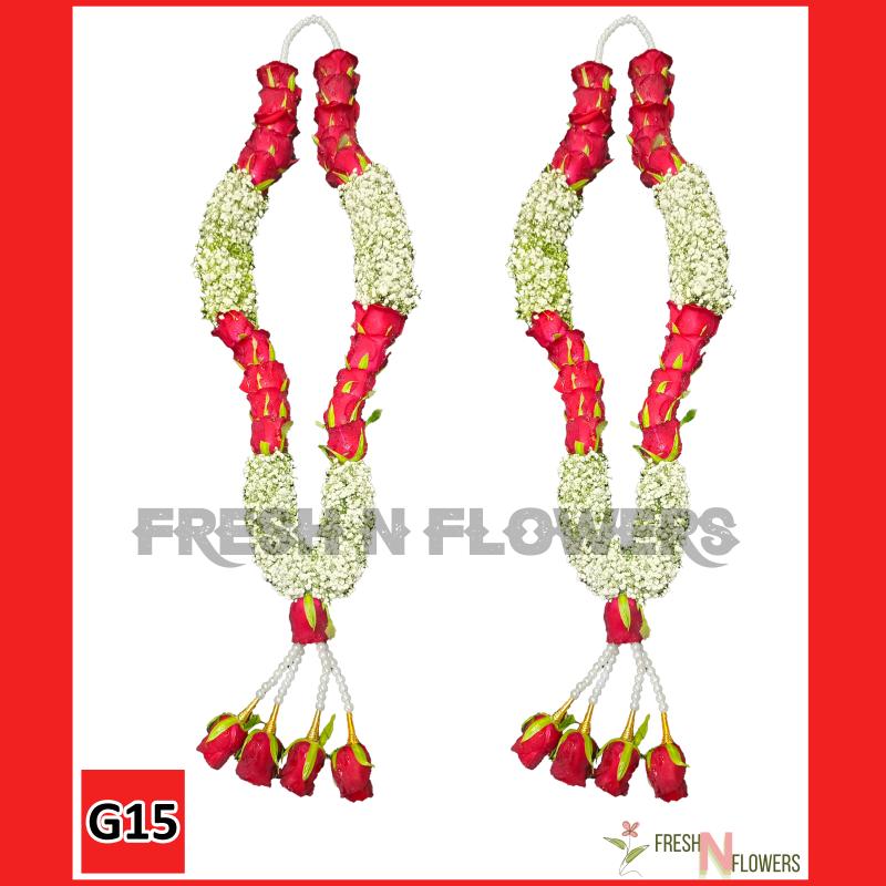Gypsy Flower Garland with RosePetal – G15