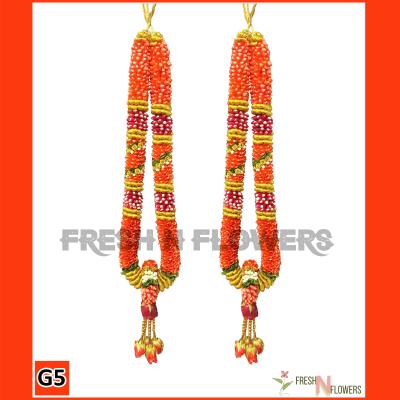 Orange RosePetal Garland - G5
