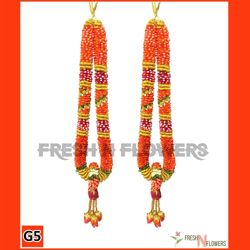 Orange RosePetal Garland - G5